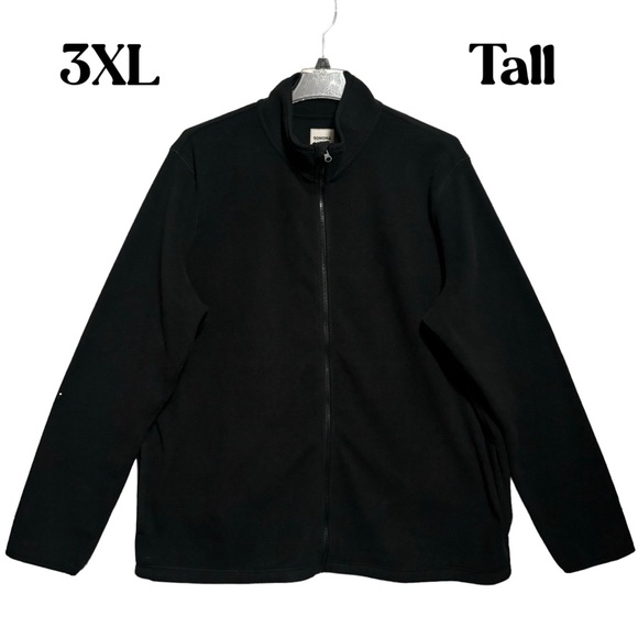 Sonoma fleece black coat mock neck zips 3XL Tall EUC - Picture 1 of 10
